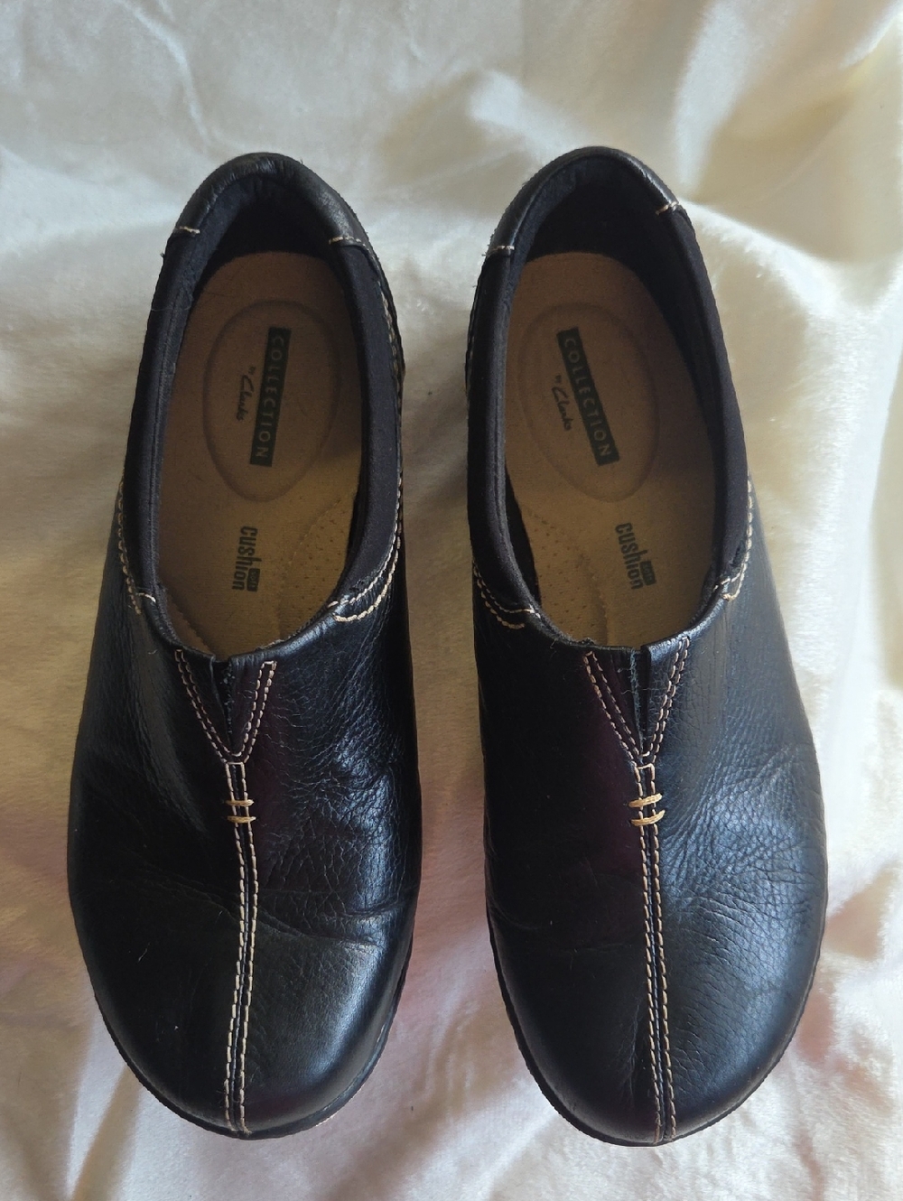 Clarks Black Slip-On Leather Casual Loafers
